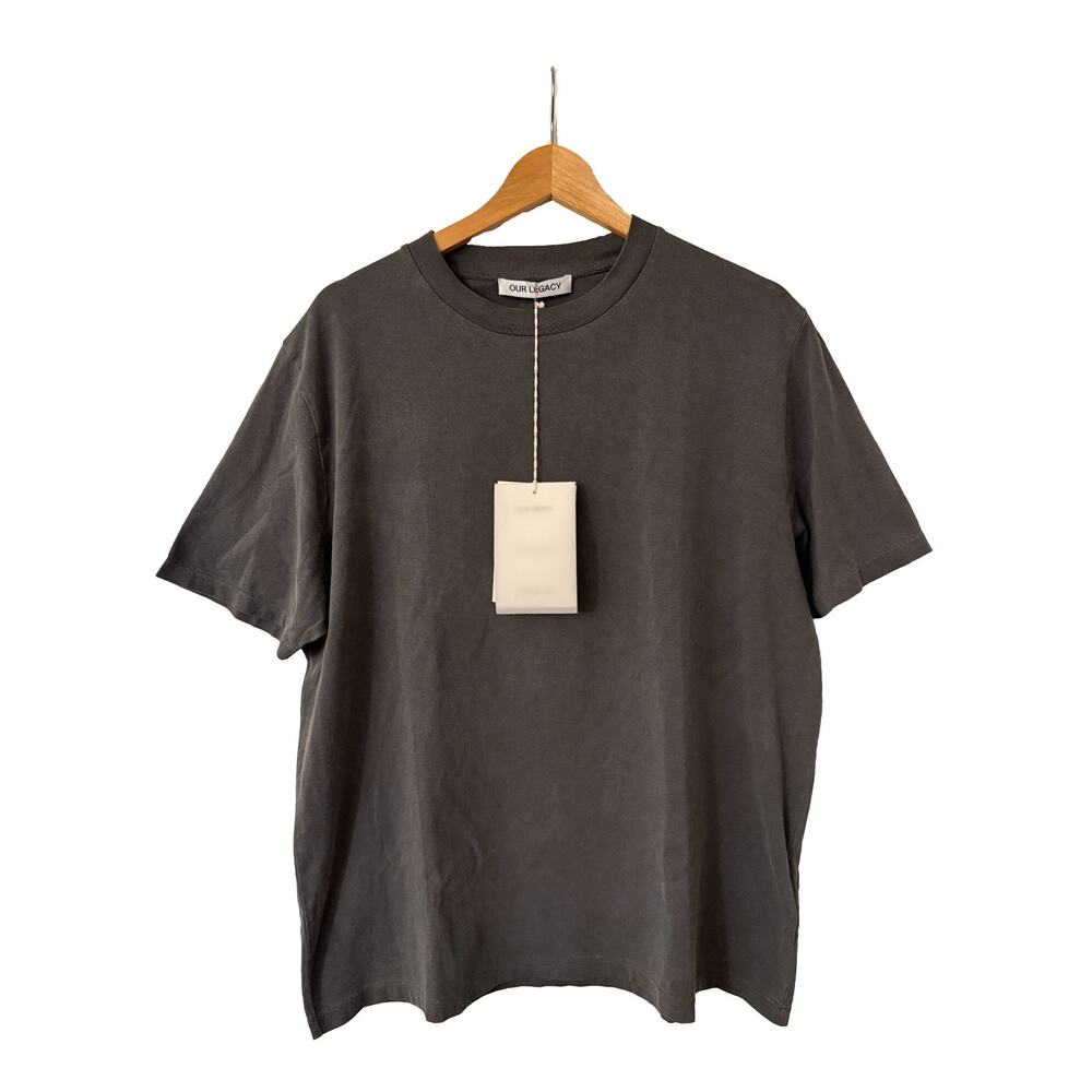 Our Legacy BOX T-SHIRT Worn Washed Black Legacy Jersey size IT 50